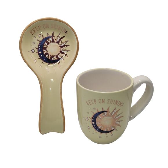 "Keep On Shining" Spoon Rest & Mug Set - Picture 2 of 5